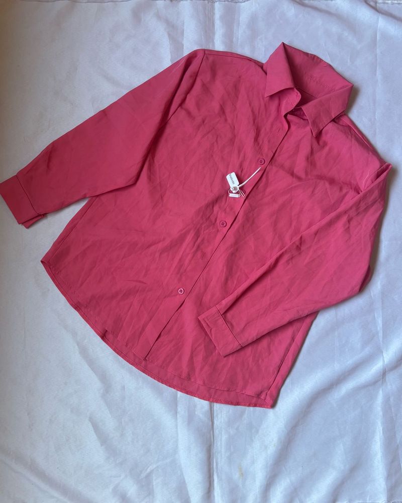 Fuschia Button-Down Shirt