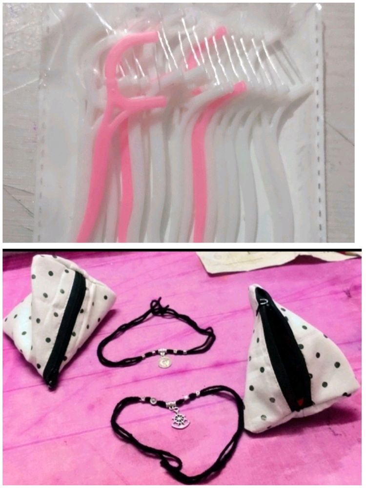 Anklets+Dental Floss (15 Pcs. )+ 2 Coins Pouches