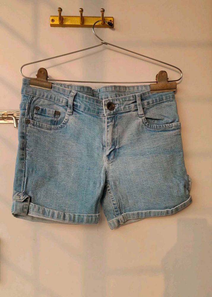 Light Wash Denim Shorts
