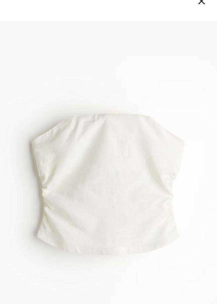 White Bandeau Top