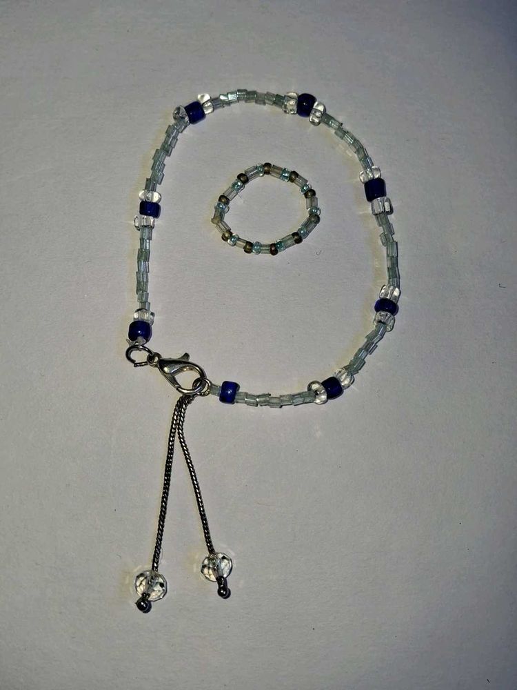 Handmade Beaded Bracelet &amp; Ring Set