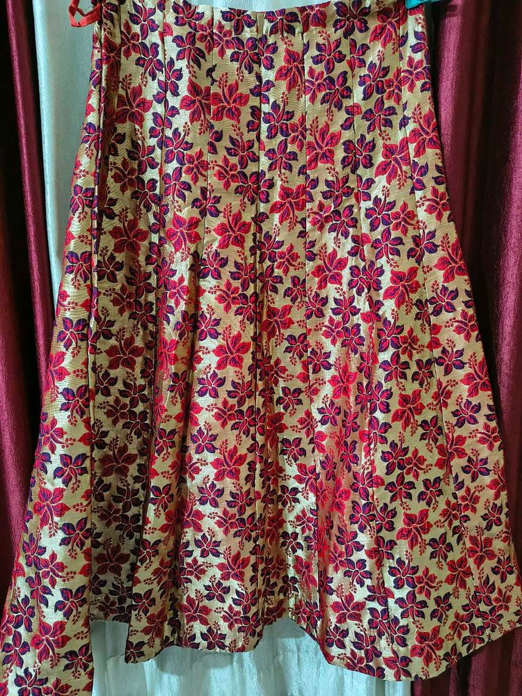 Floral Ethnic Skirt with Dupatta