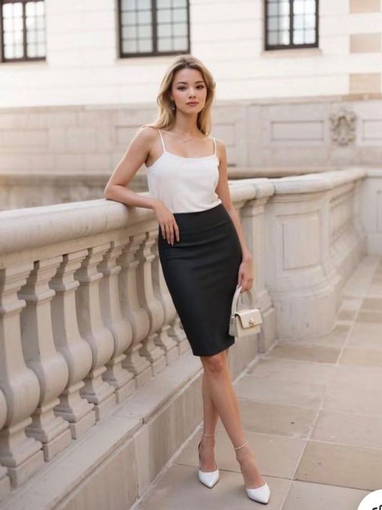Elegant Black Pencil Skirt