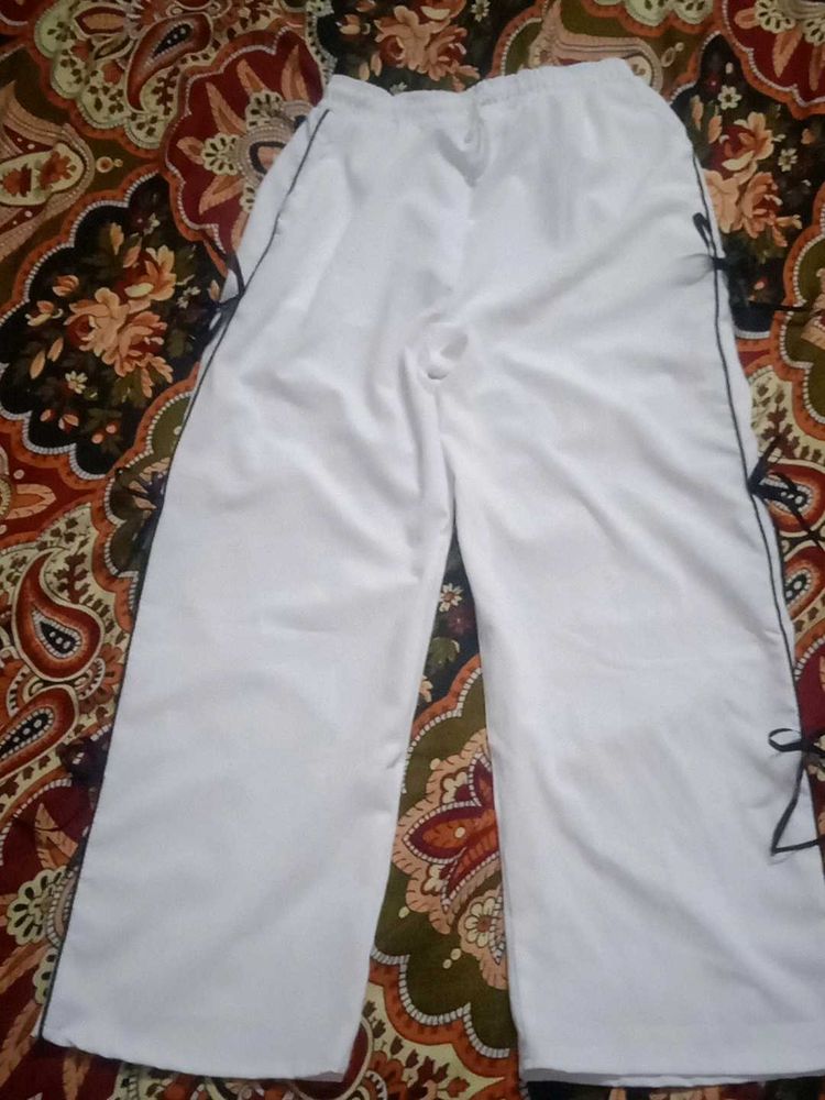 White Wide Leg Pants