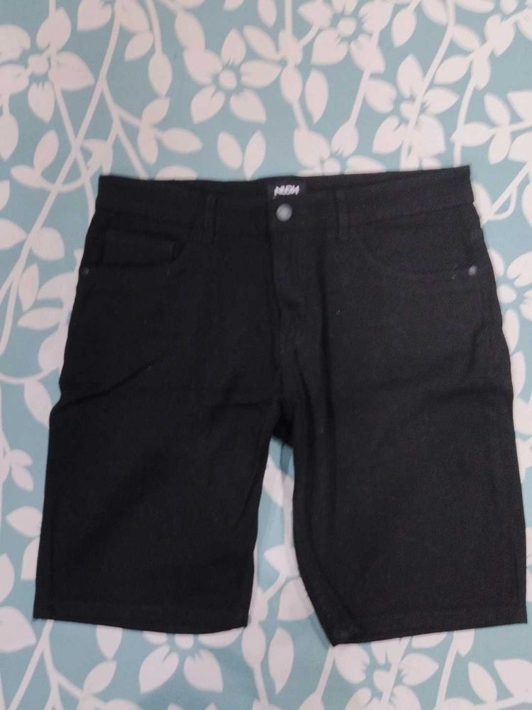 Men&#39;s Black Denim Shorts