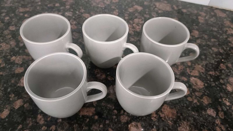 Gray Coffee Mugs (Set Of 5)