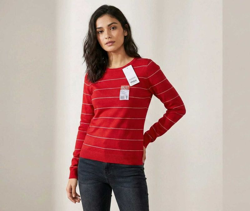 🆕❤️ BRAND NEW Red Striped Knit Top❤️🆕