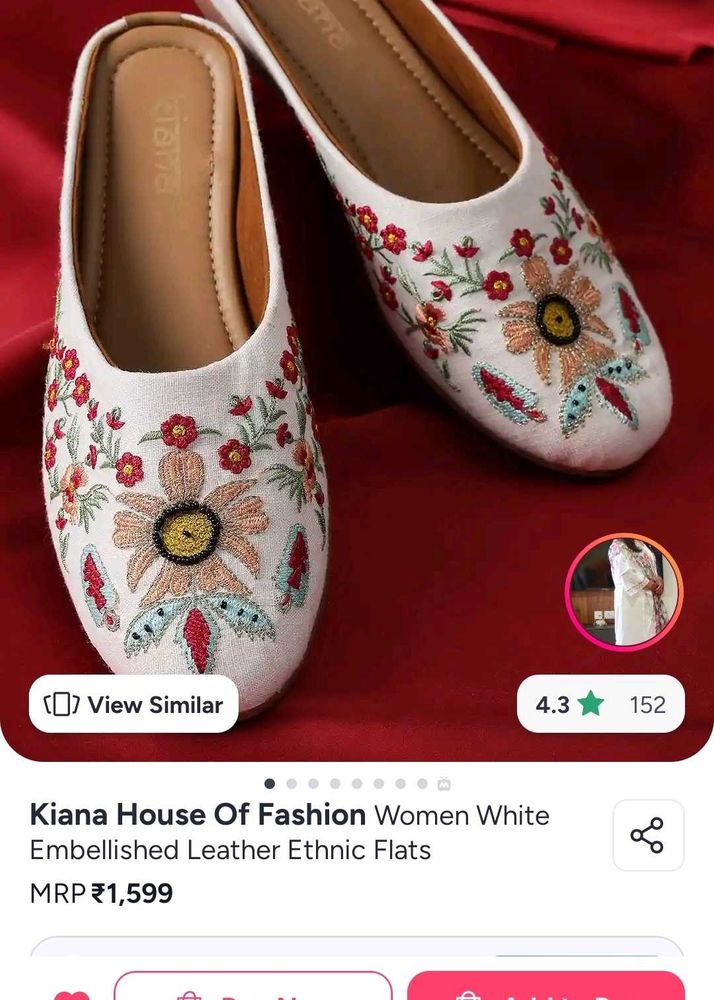 Embroidered Ethnic Flats