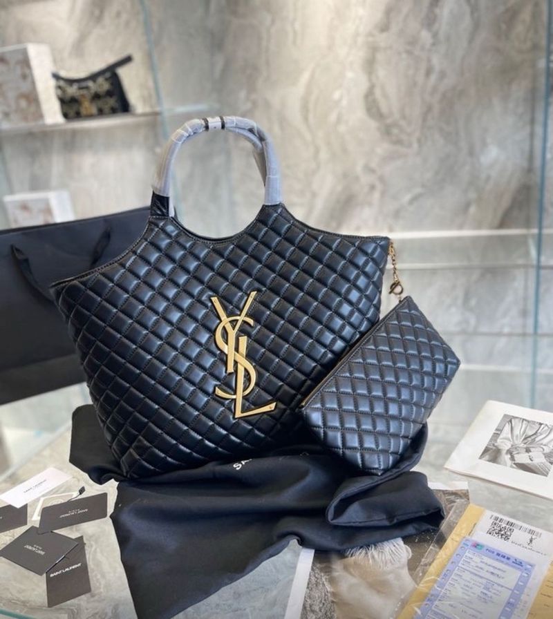 YSL Black Quilted Leather Tote- Premium Replic
