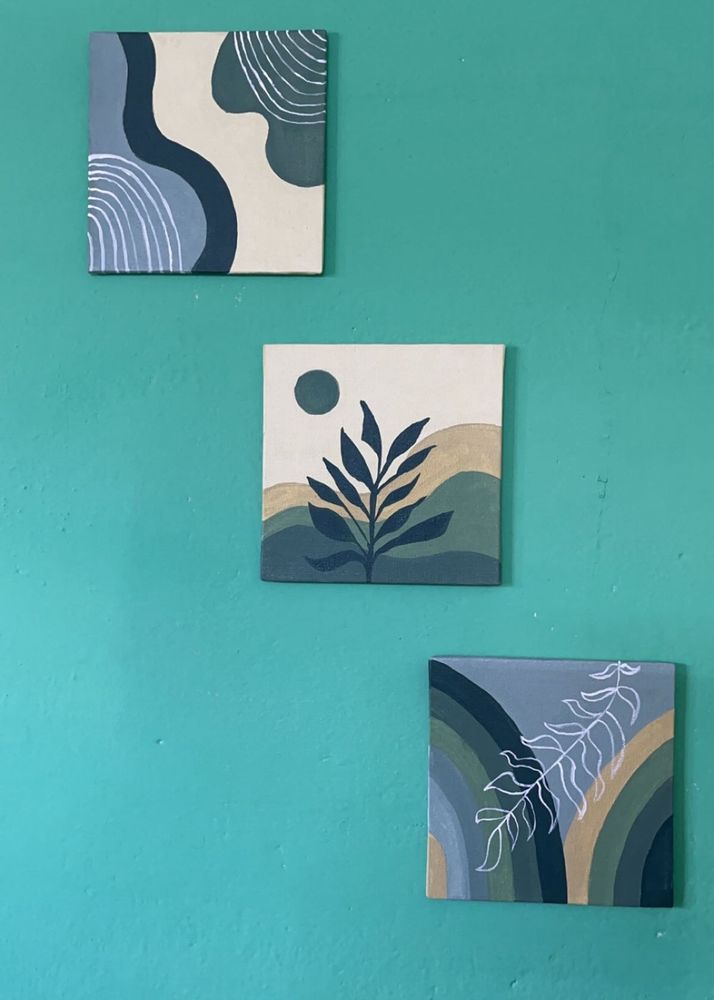 3 Canvas Boho Art Wall Decor