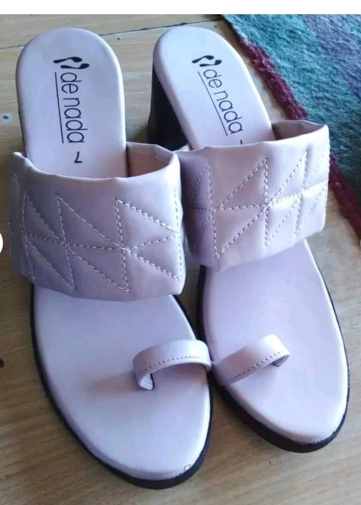 Lavender Stitch Mule Sandal