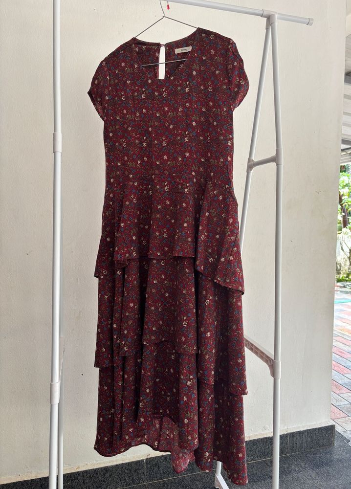 Floral Ruffle Midi Dress