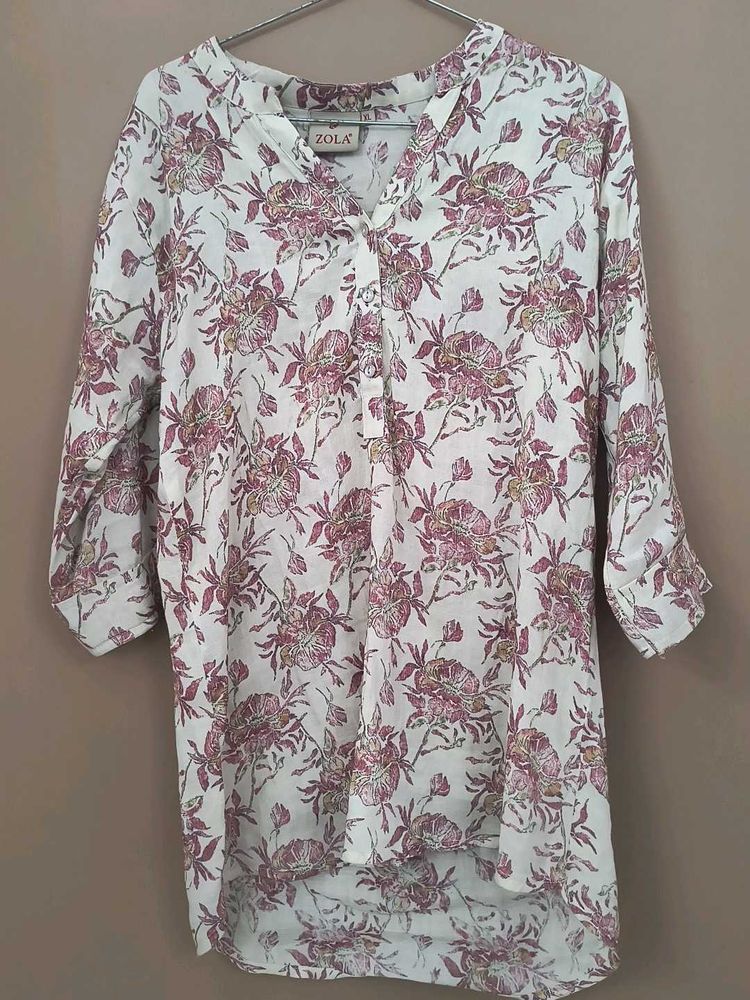 Zola Floral Print Tunic Top