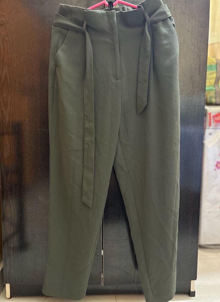 Olive Coloured Trouser From H&amp;M