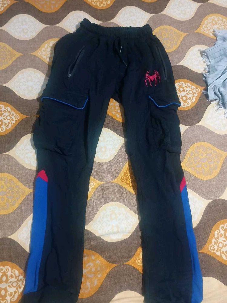 Souled Store Spider Graphic Cargo Pants