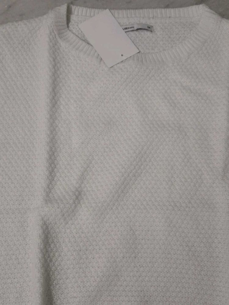 White Knitted Sweater