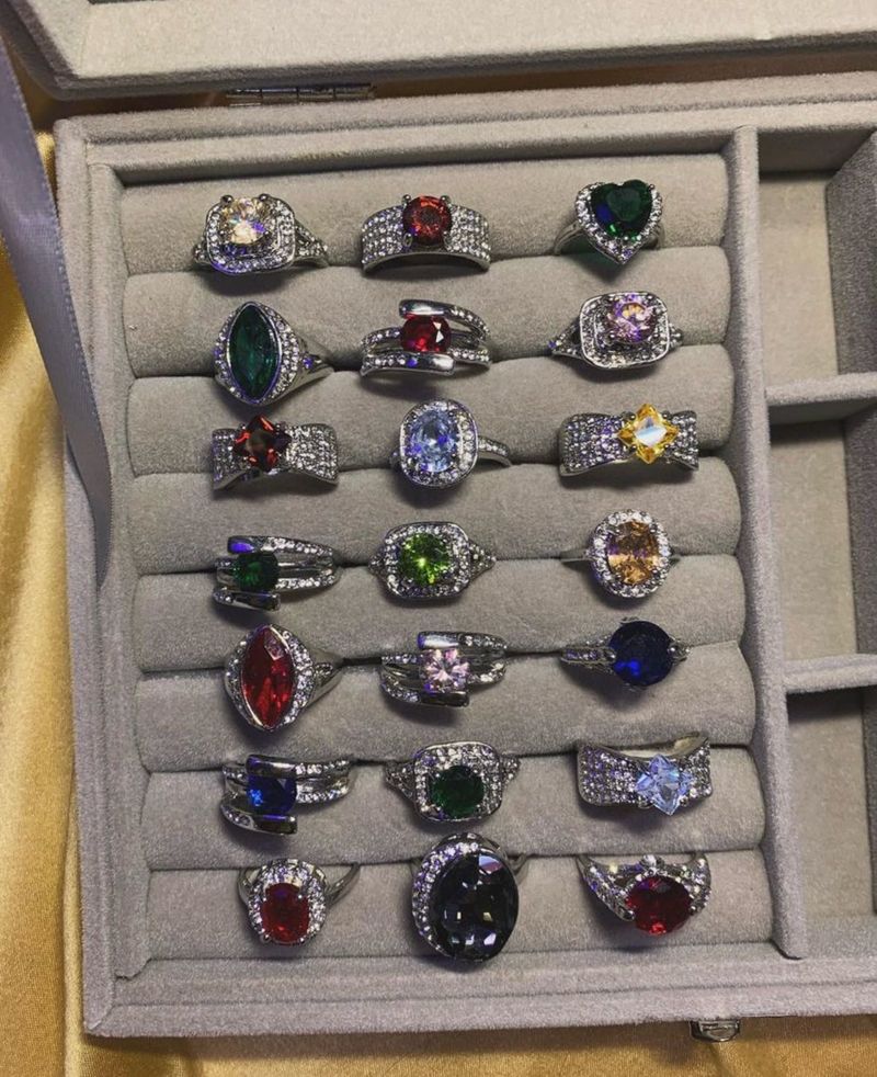 Sparkling Gemstone Rings