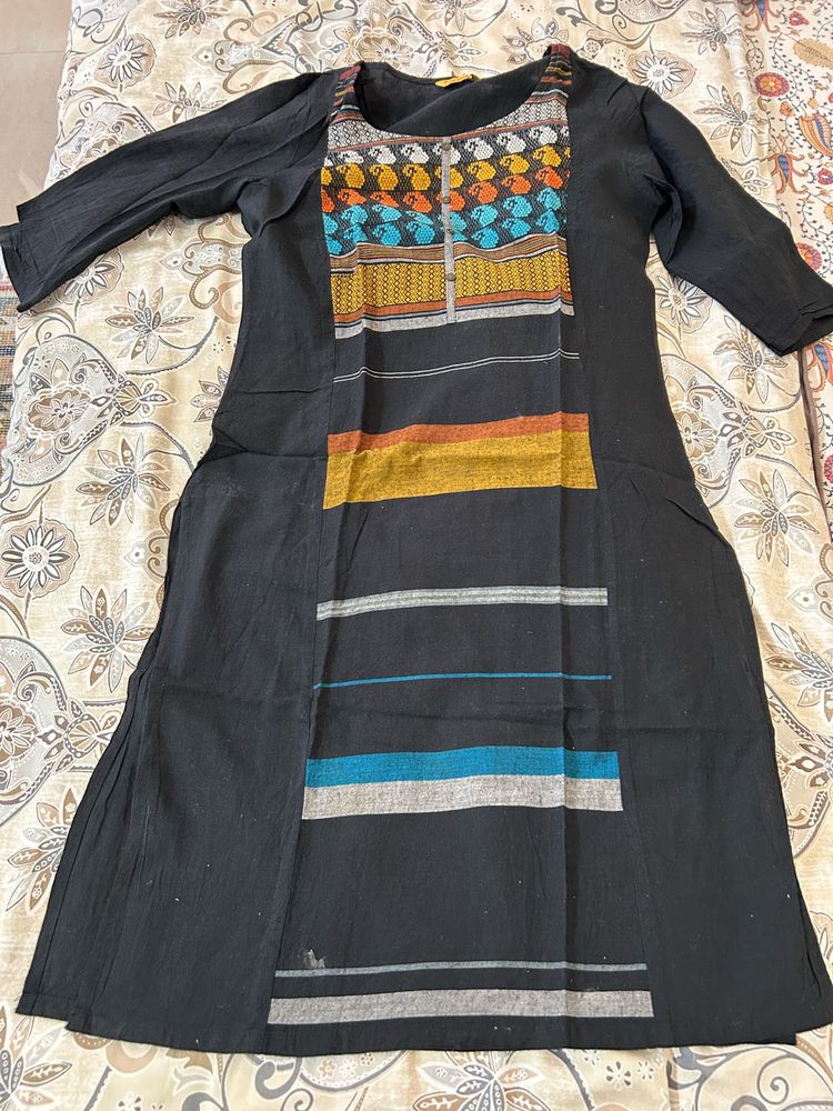 Black Cotton Kurti