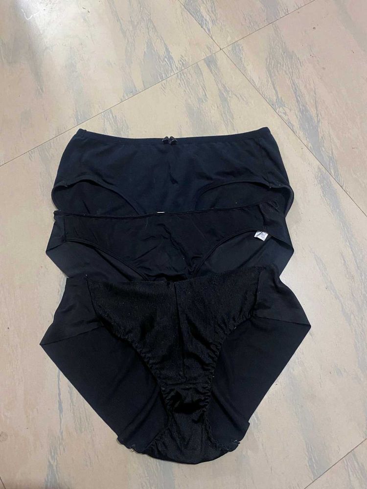 3pcs black brief 30-34