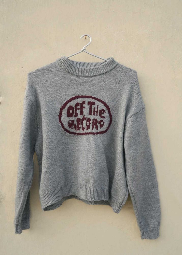 Off The Record Graphic Sweater