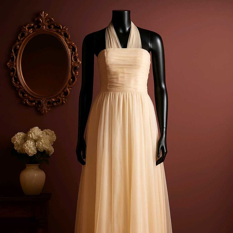 Sale Elegant Off-white Tulle Gown