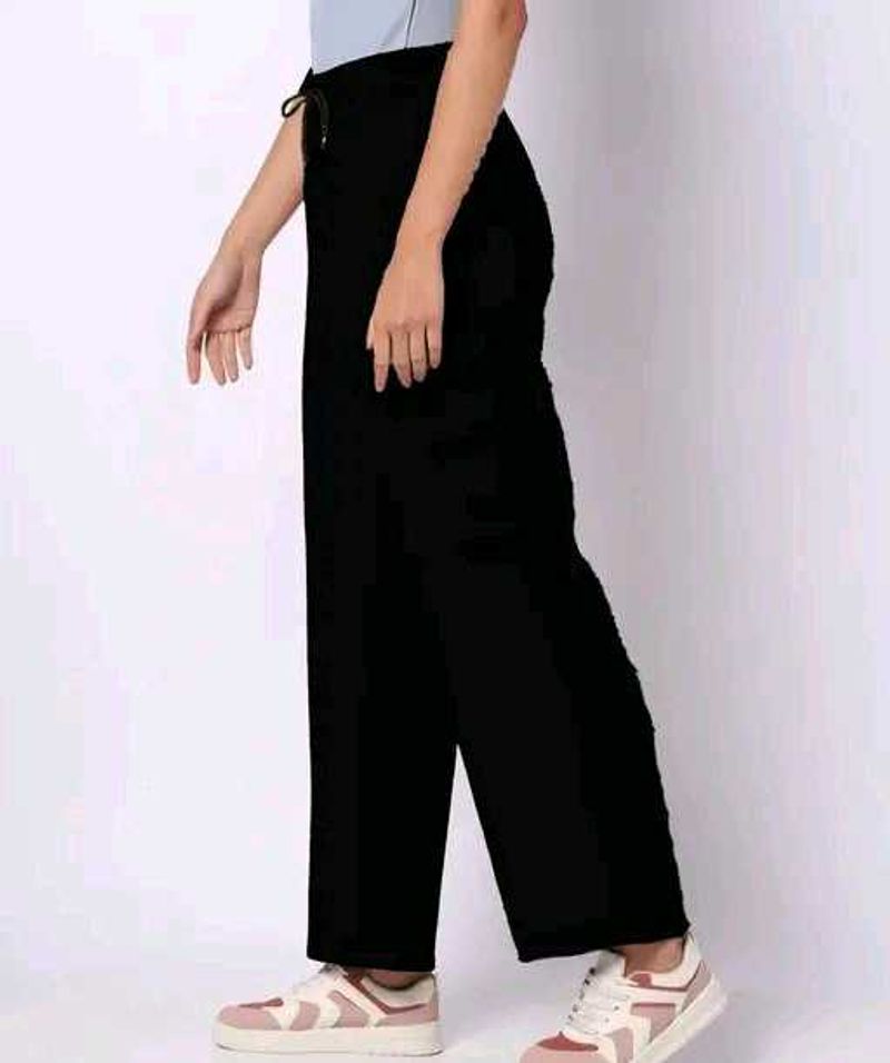 Black Wide Cargo Pants