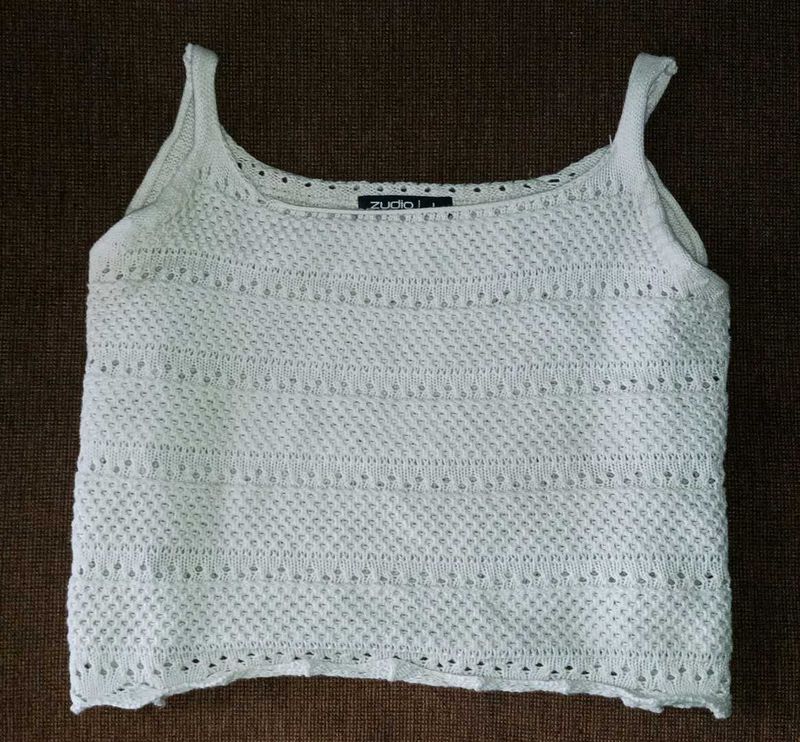 Zudio Cream Knit Tank Top