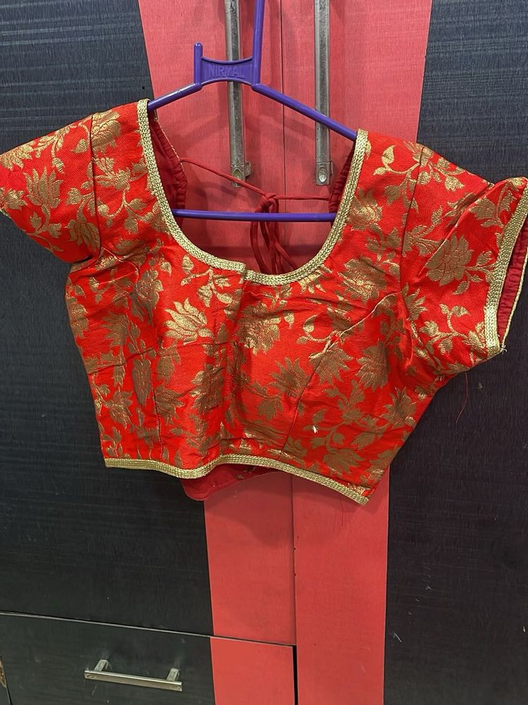 Red Floral Blouse
