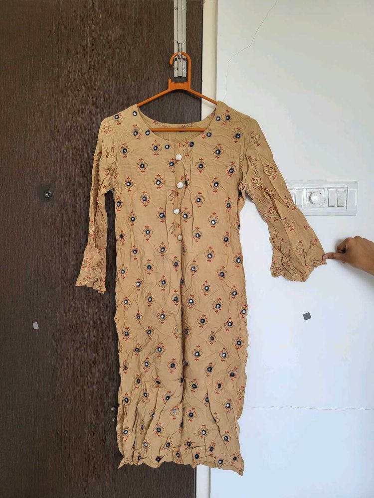 Brown Kurta Pant Set