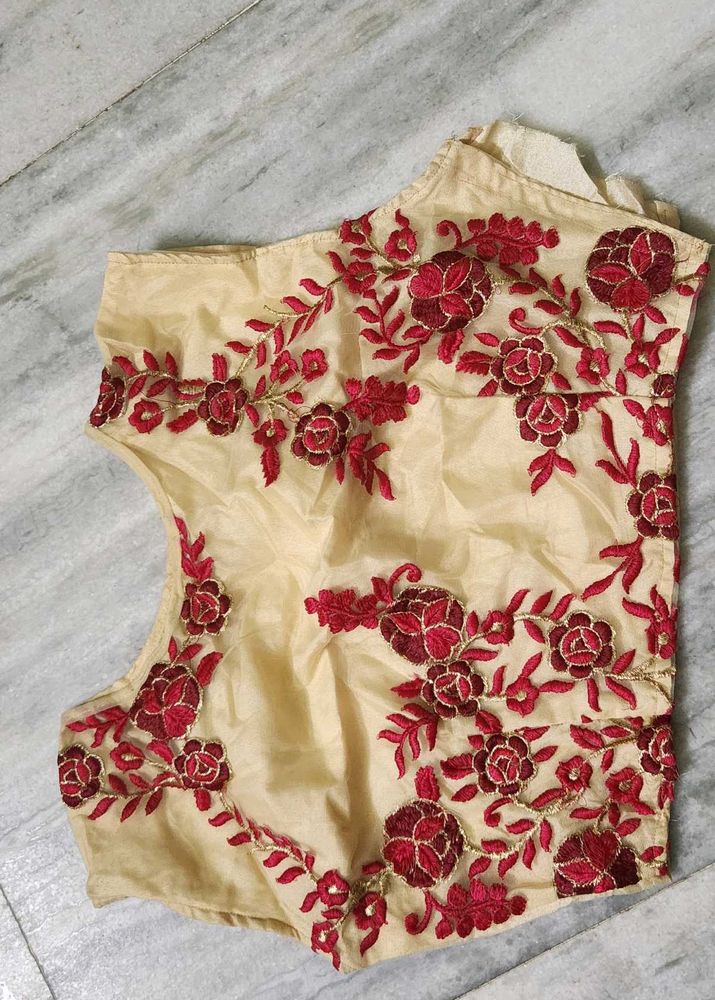 Cream Semi Stitched Blouse