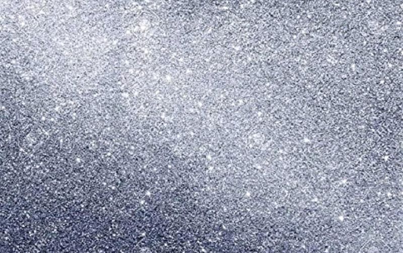 Packet of Silver Glitter Christmas Ornament