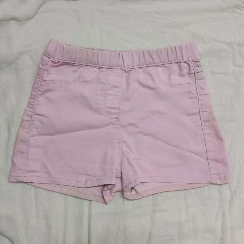 Baby Pink Denim Shorts Kids