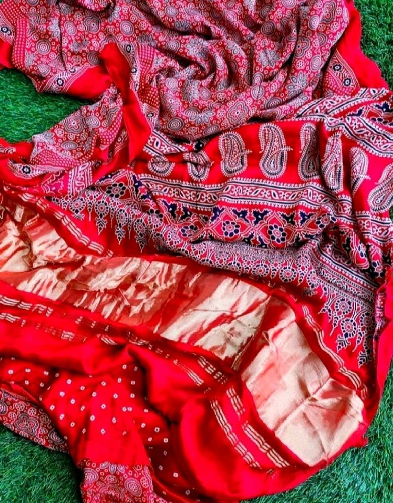 New Without Tag- Ajrakh Saree