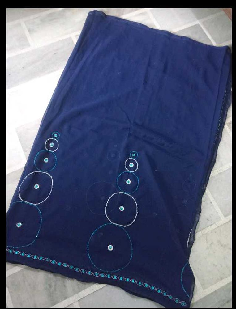Blue Casual Georgette Saree