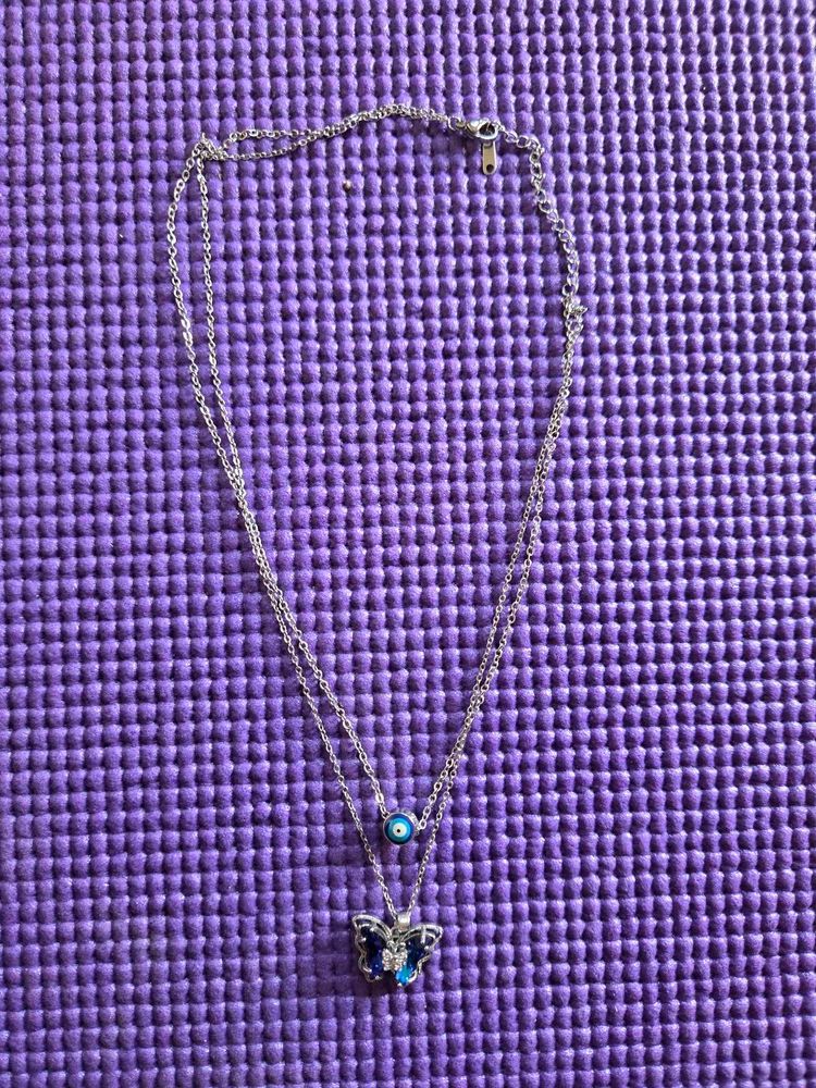 Butterfly Charm Layered Necklace