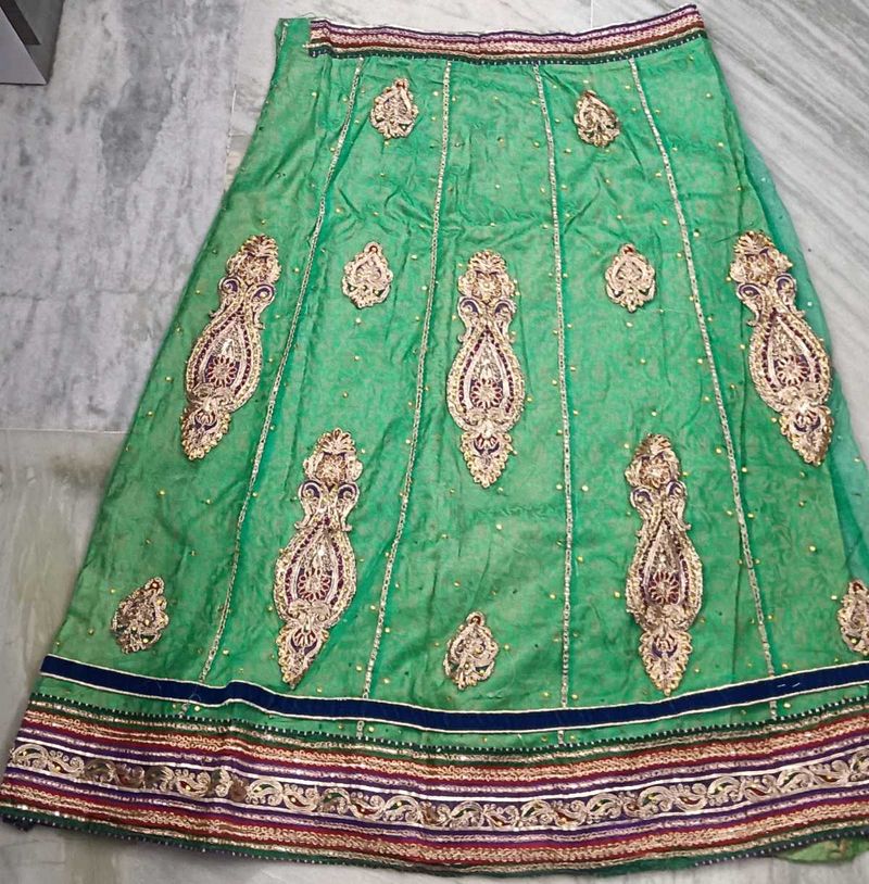 Green lehenga set