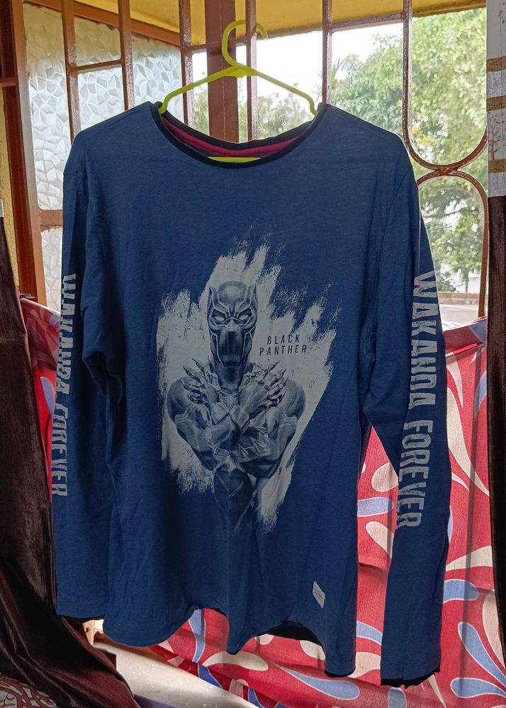 Marvel Black Panther Men Full Sleeves T-shirt