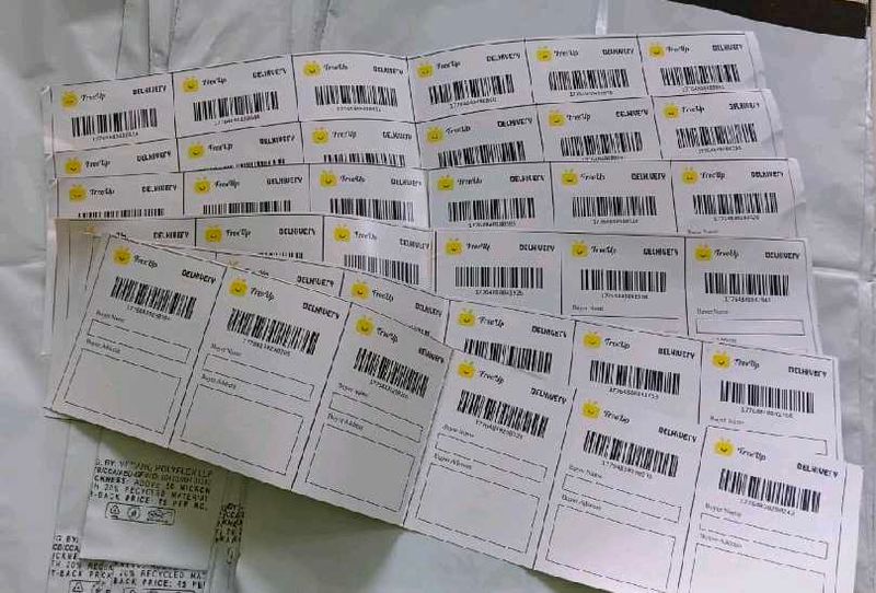 45 sticky shipping labels.( Xpressbees)