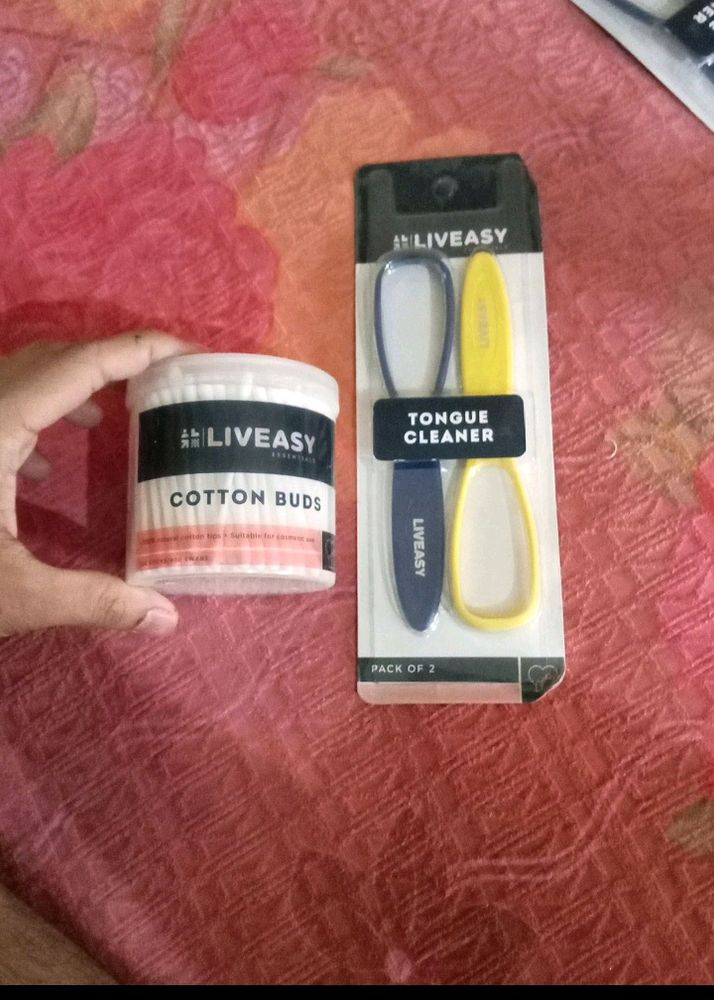 Liveasy Tongue Cleaner And Earbuds