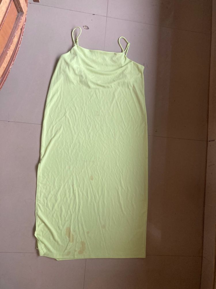 Lime Green Slip Dress