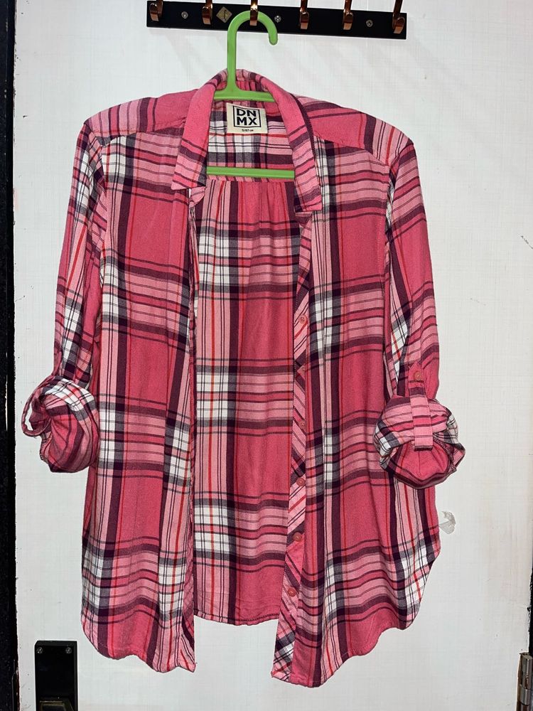 DN MX Pink Plaid Flannel