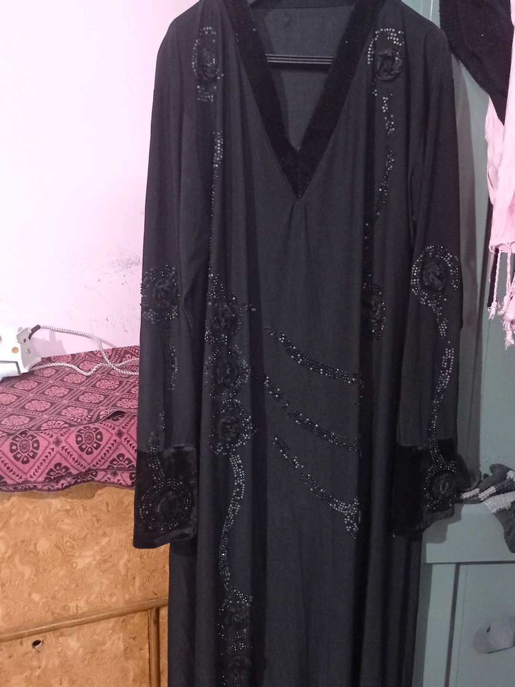 Beautiful Lycra And Velvet Abaya For Sale