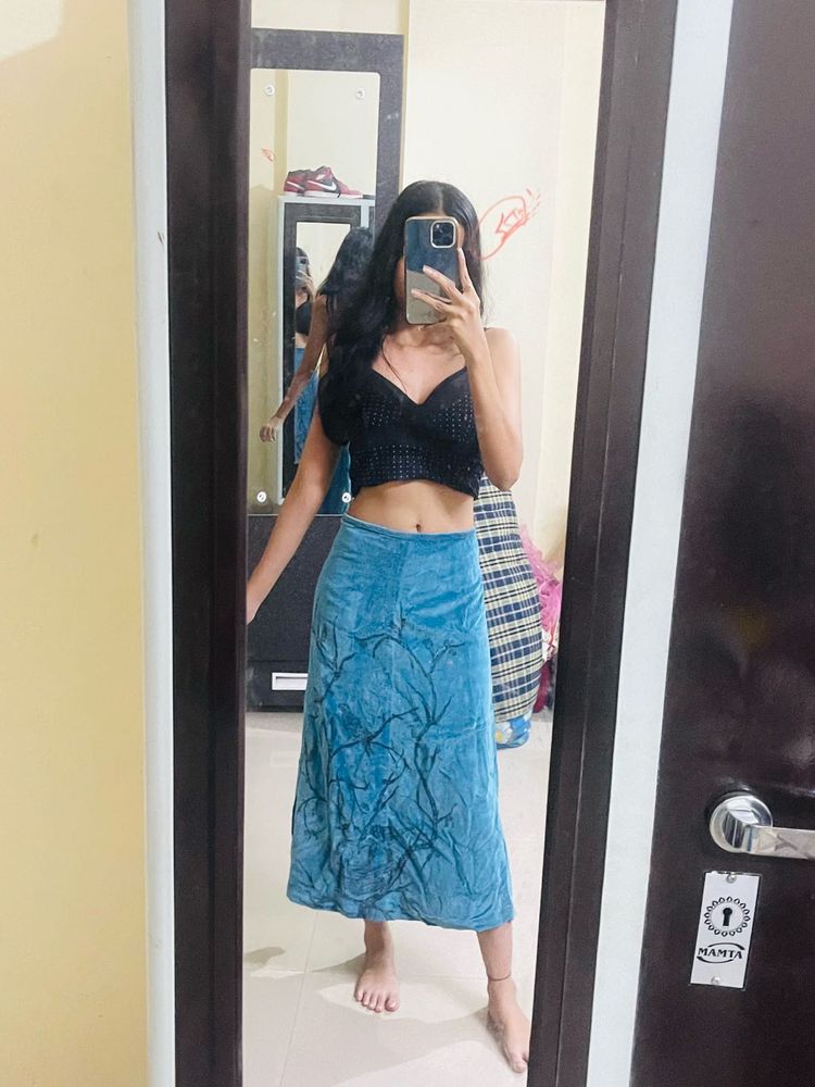 Y2k Velvet Skirt