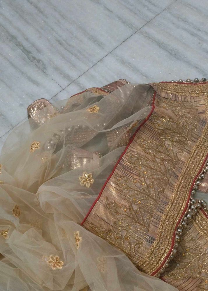 cream colour odhani For Lehnga