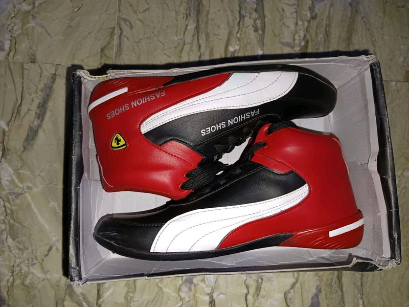 Brand New Shoes With  Ferrari Logo