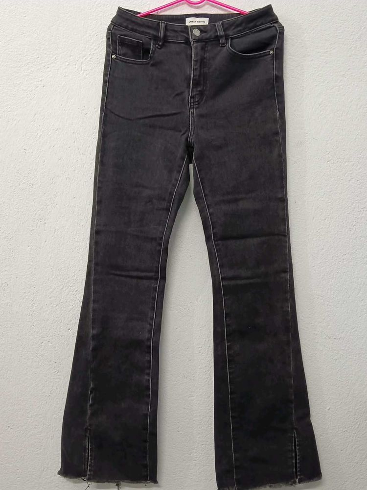 Urban Outfitters Washed Black Flare Jeans