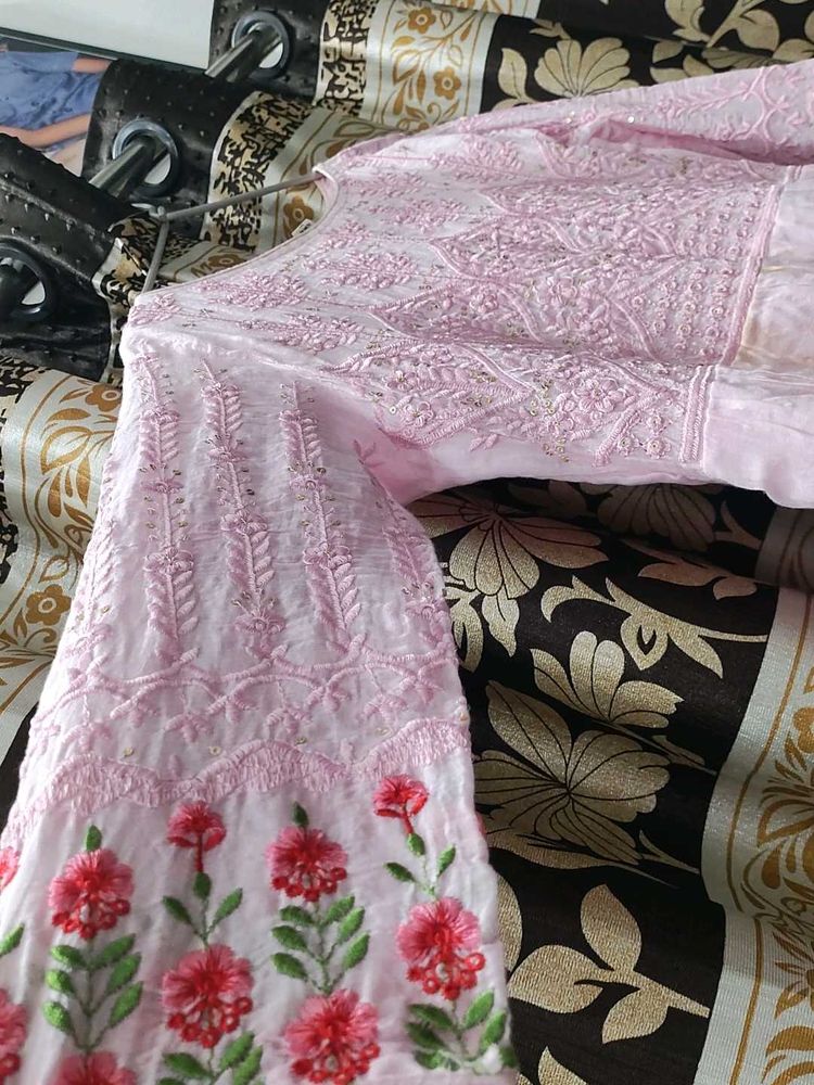 Ethnic Pink Party Wear Gown