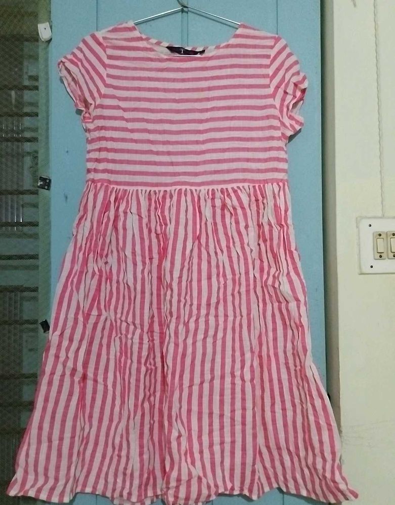 Pink And White Dress