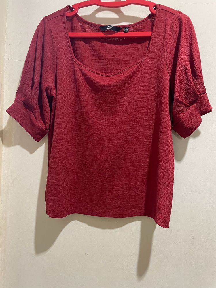 Orange Georgette Top