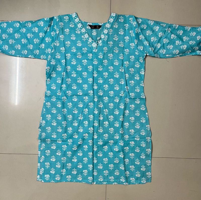 Light Blue Short Kurta
